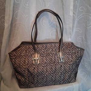 Coach Gray and Black Tote Bag